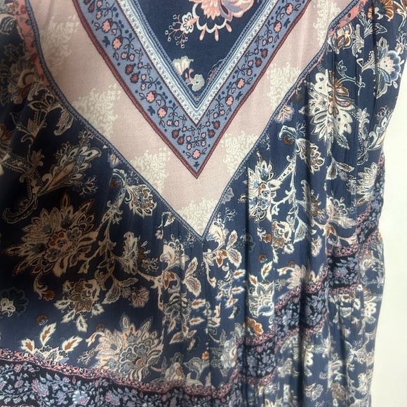 American Eagle Outfitters Blue and Pink Patterned Dress - Picture 4 of 7